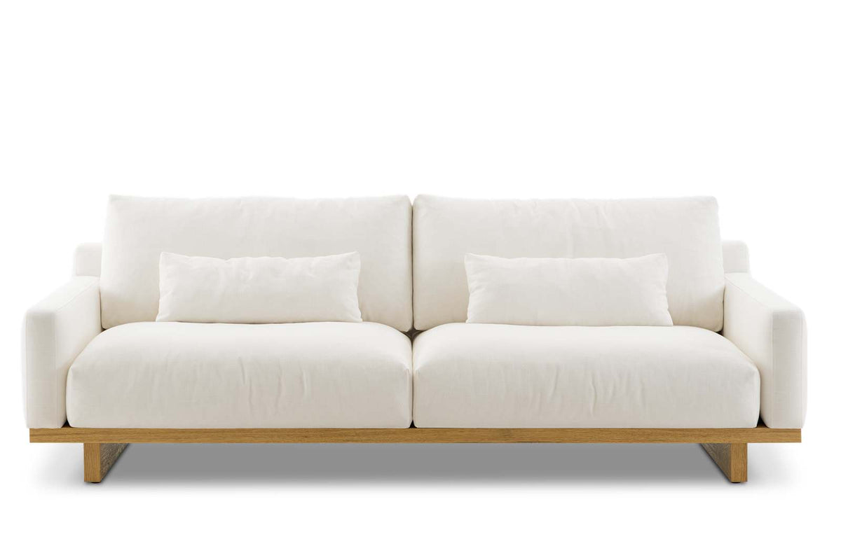 Japandi Low Sofa with Oak Base - Mori