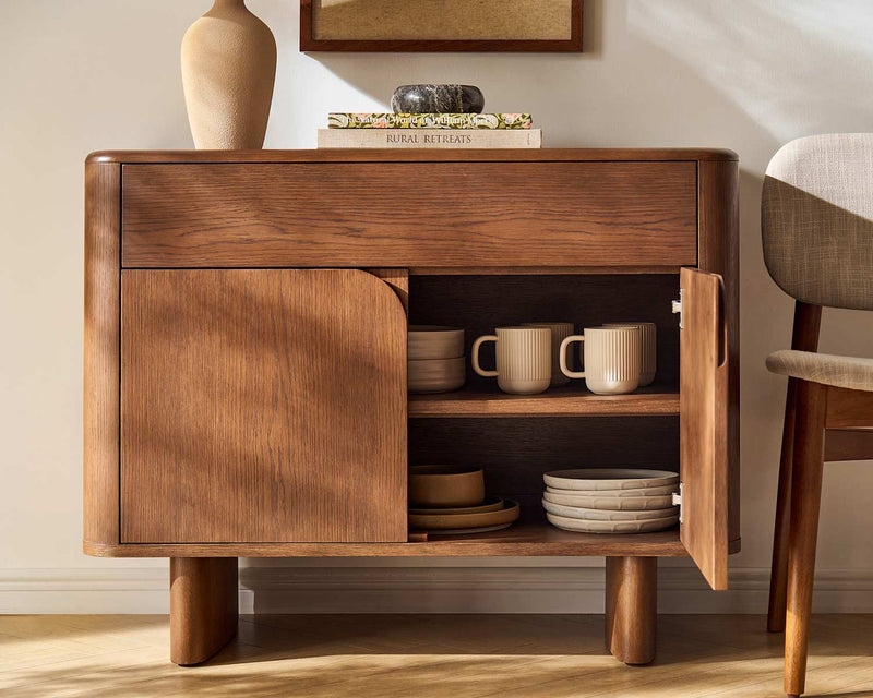 Japandi Oak Entryway Cabinet - Nico