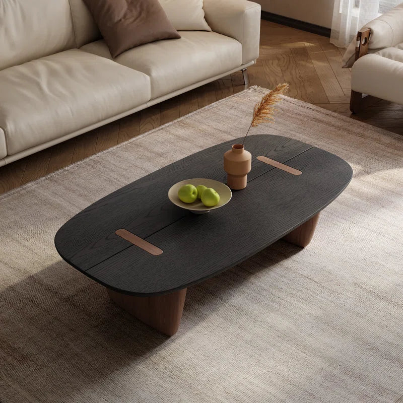 Oval Wood Coffee Table - Fedro