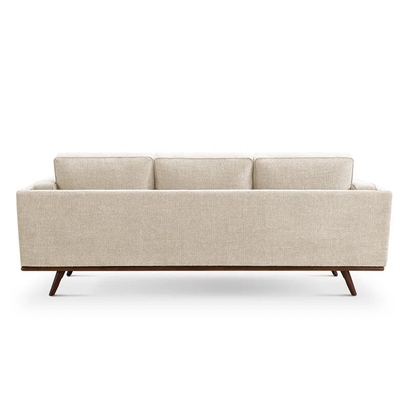 3-Piece Japandi Fabric Sofa Set with Wooden Legs