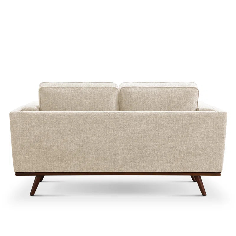 3-Piece Japandi Fabric Sofa Set with Wooden Legs