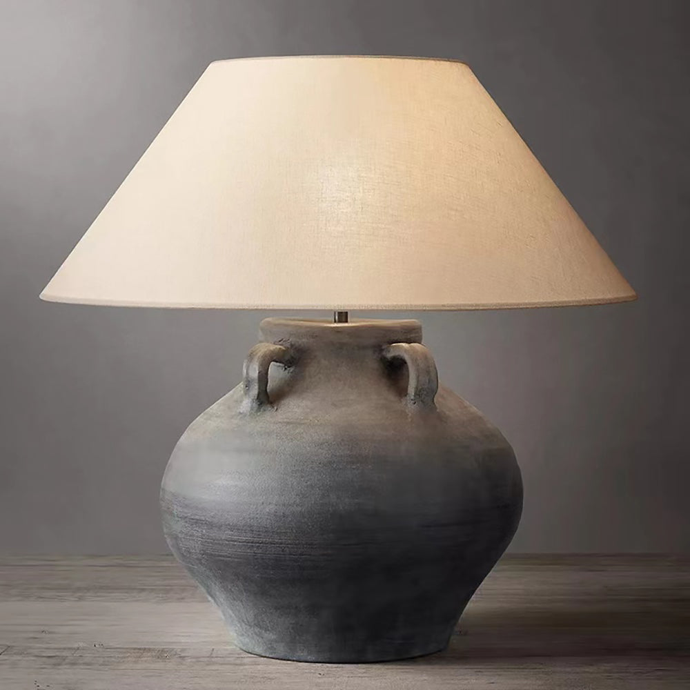 Black Ceramic Japandi Table Lamp | Japandistore®