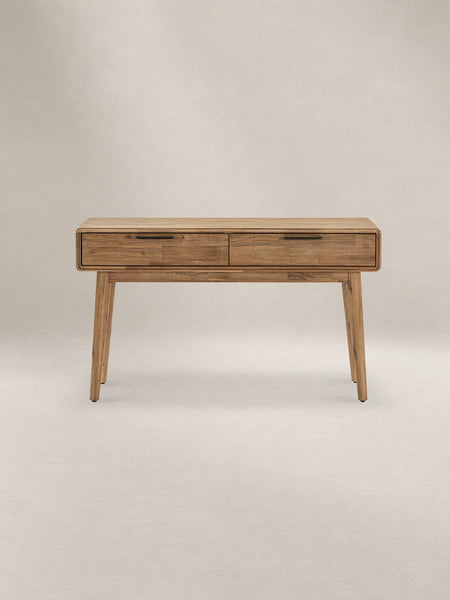 Japandi Wood Console Table with Drawers - Seb