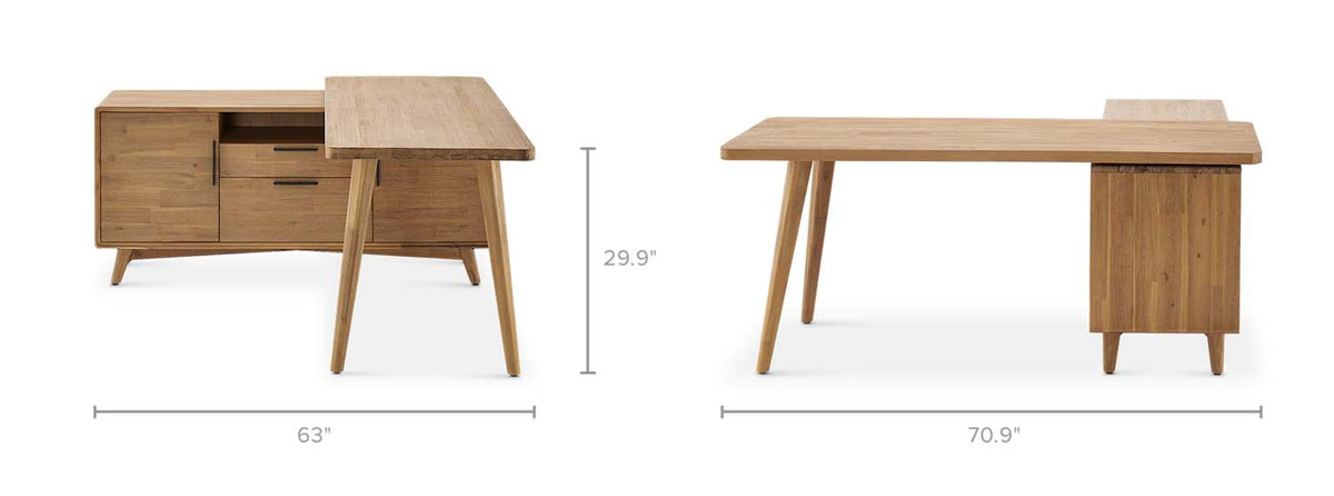 Seb L-shaped desk dimensions