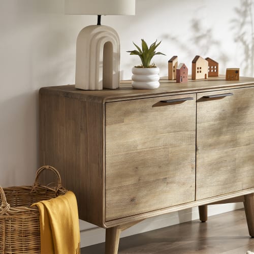 Japandi Small Wood Sideboard