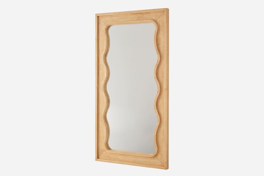 Japandi Large Wooden Mirror