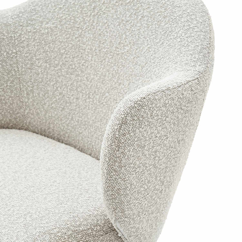 Japandi Boucle Swivel Office Chair - Simone