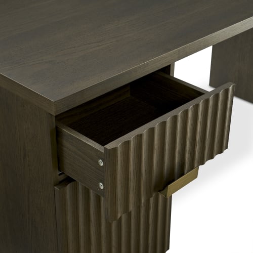 Japandi Black Wood Desk