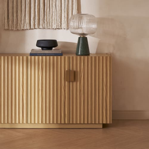 Japandi Fluted Panels Sideboard