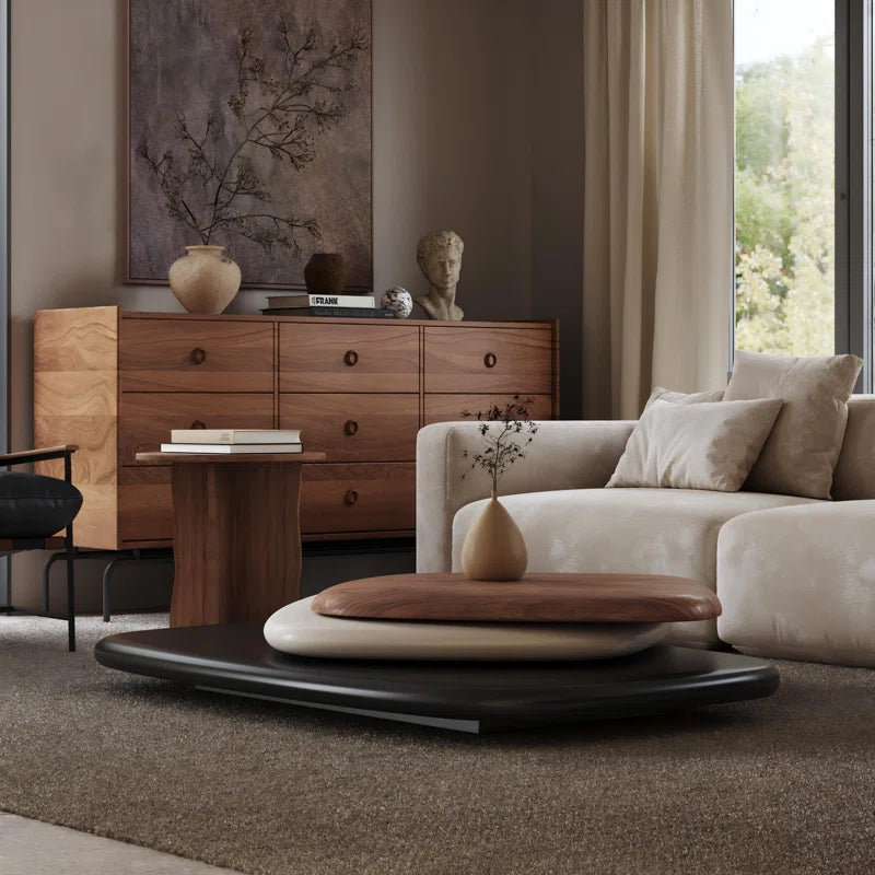 Swivel Modern Wood Coffee Table - Dusan