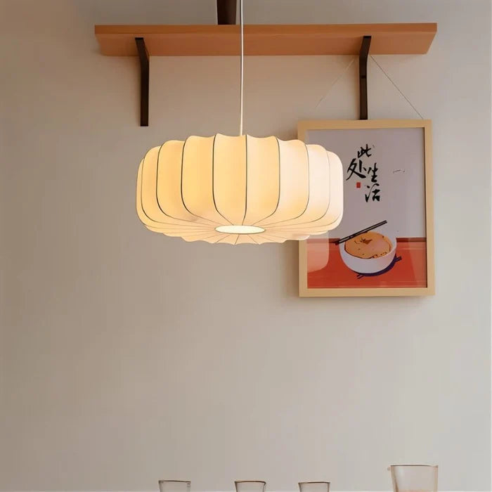 Japandi Textured Glass Pendant Light – Valma