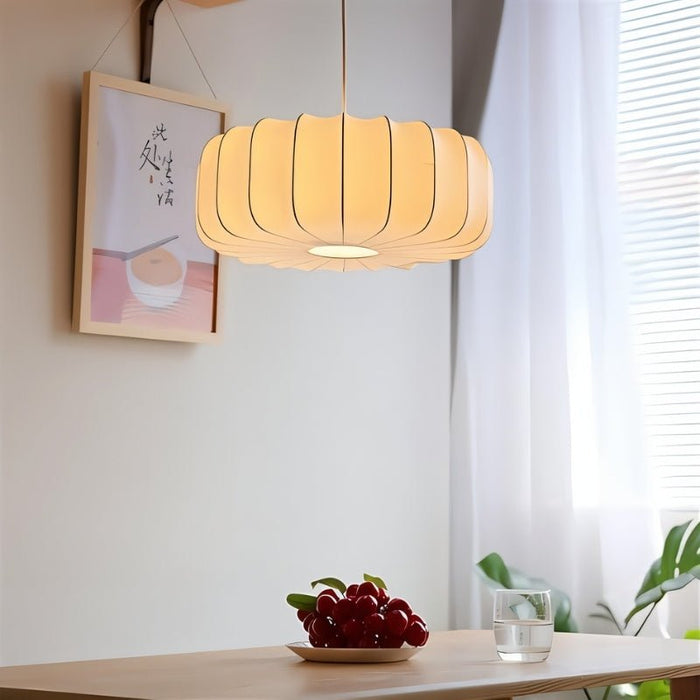 Japandi Textured Glass Pendant Light – Valma