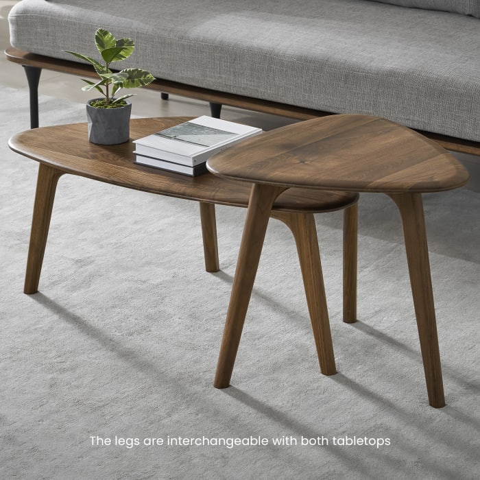 Japandi Wooden Coffee Table Set