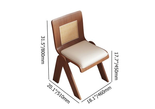 Japandi Walnut Dining Chair (x2)