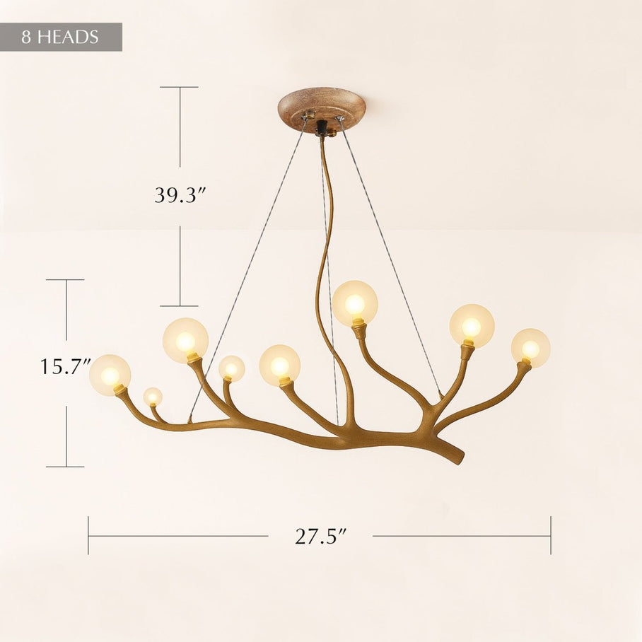 Japandi Organic Brass Chandelier – Arvore