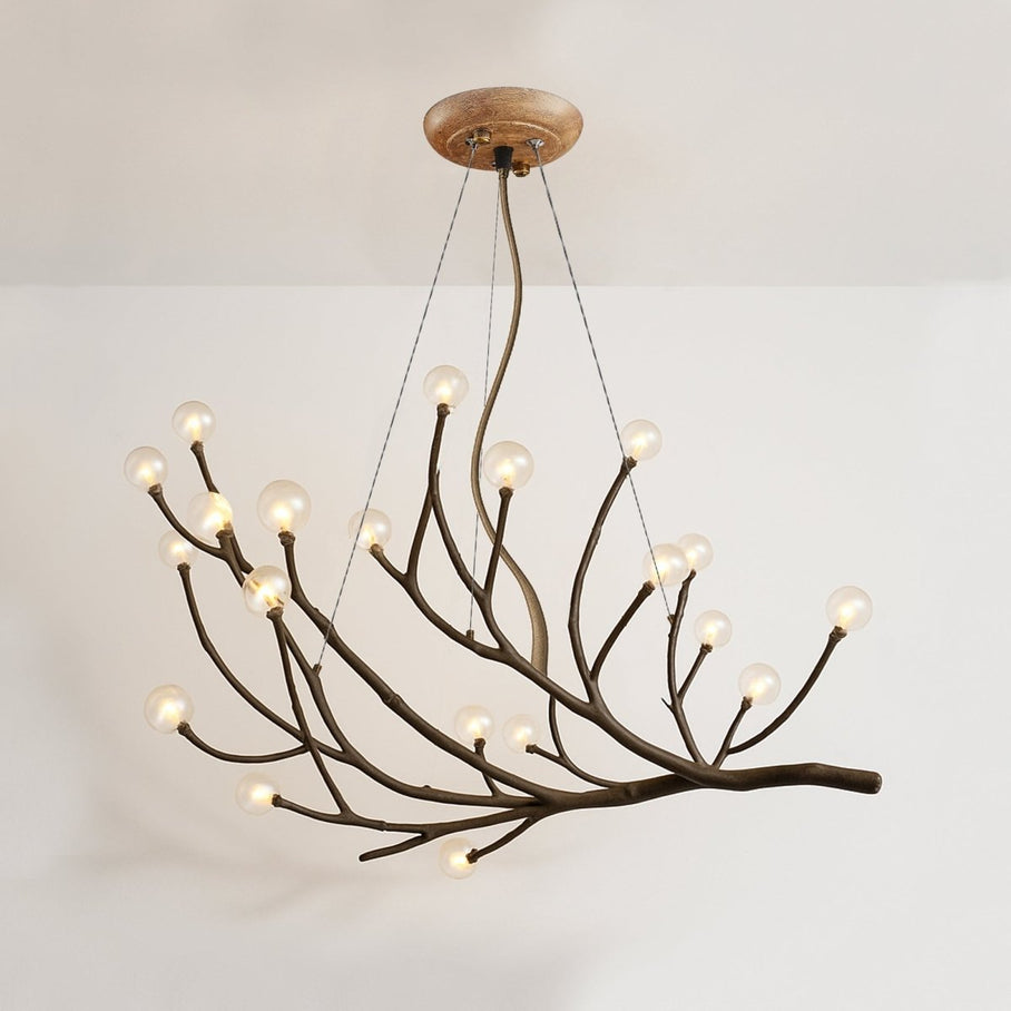 Japandi Organic Brass Chandelier – Arvore
