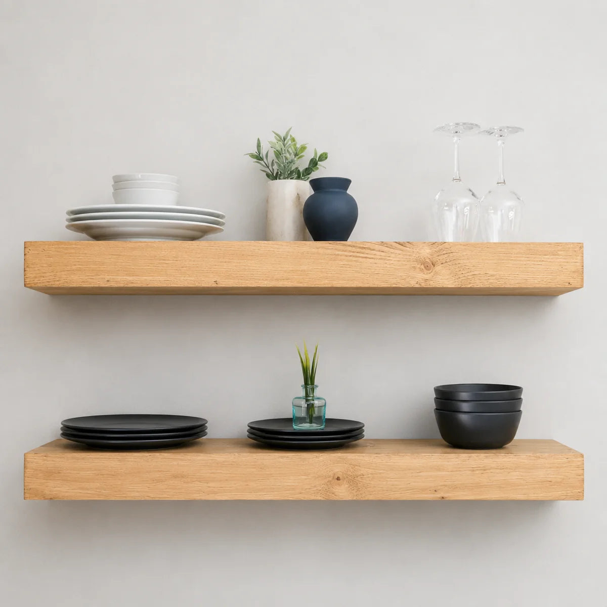 Arzhin floating shelves in a kitchen