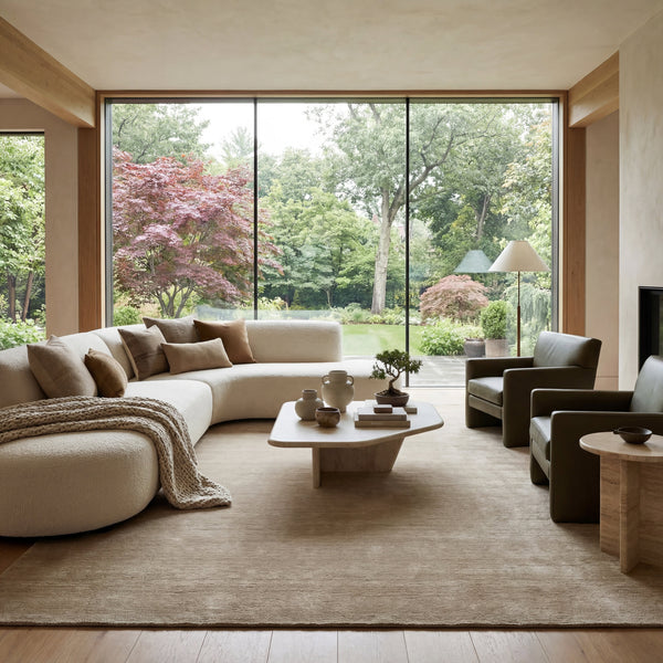 Japandi Speckled Wool Blend Rug - Arrel