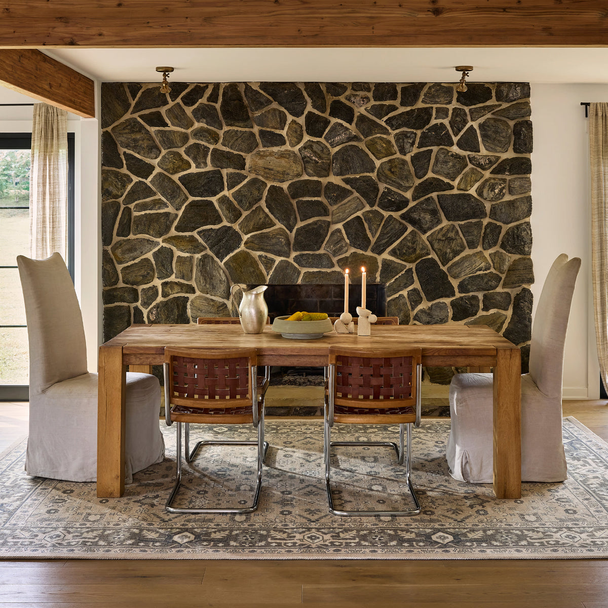 Japandi Wool & Cotton Flatweave Rug - Anastasia – view 2