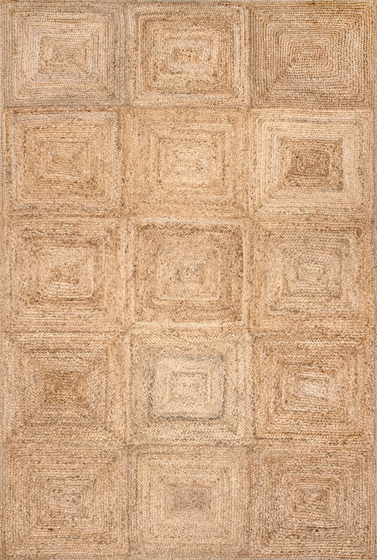Japandi Tiled Jute Rug - Juniper