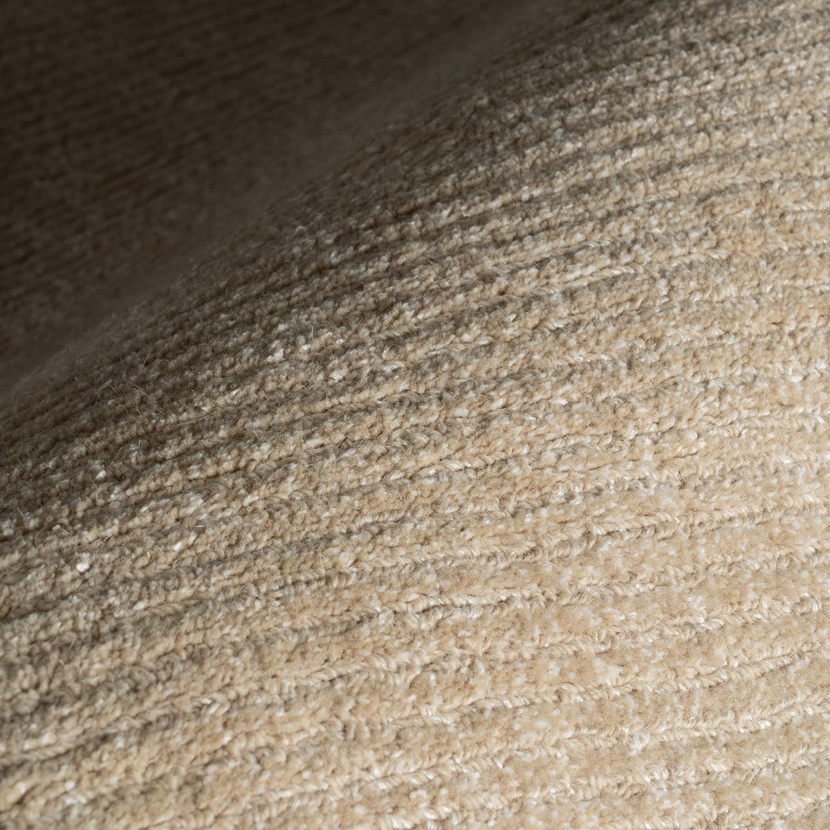 Japandi Solid Beige Wool Rug - Crosby – view 3