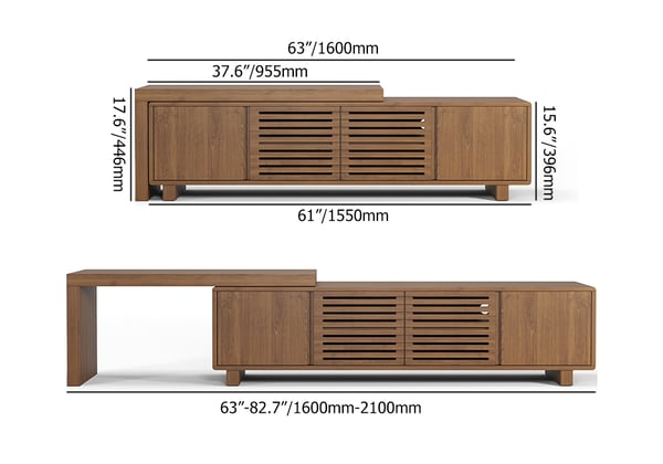 Japandi Walnut TV Stand