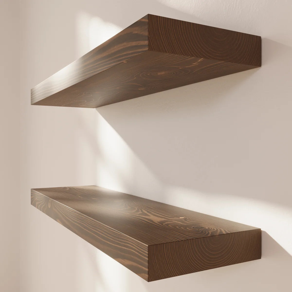 Set of 2 Baobab walnut shelves