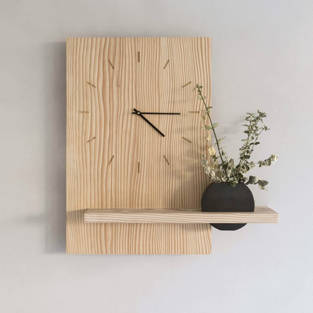 Japandi Wood Wall Clock