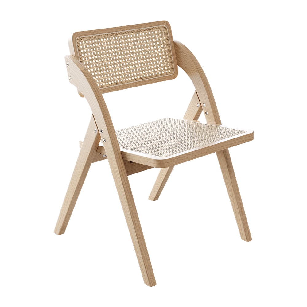 Japandi Rattan Folding Chair (x2)