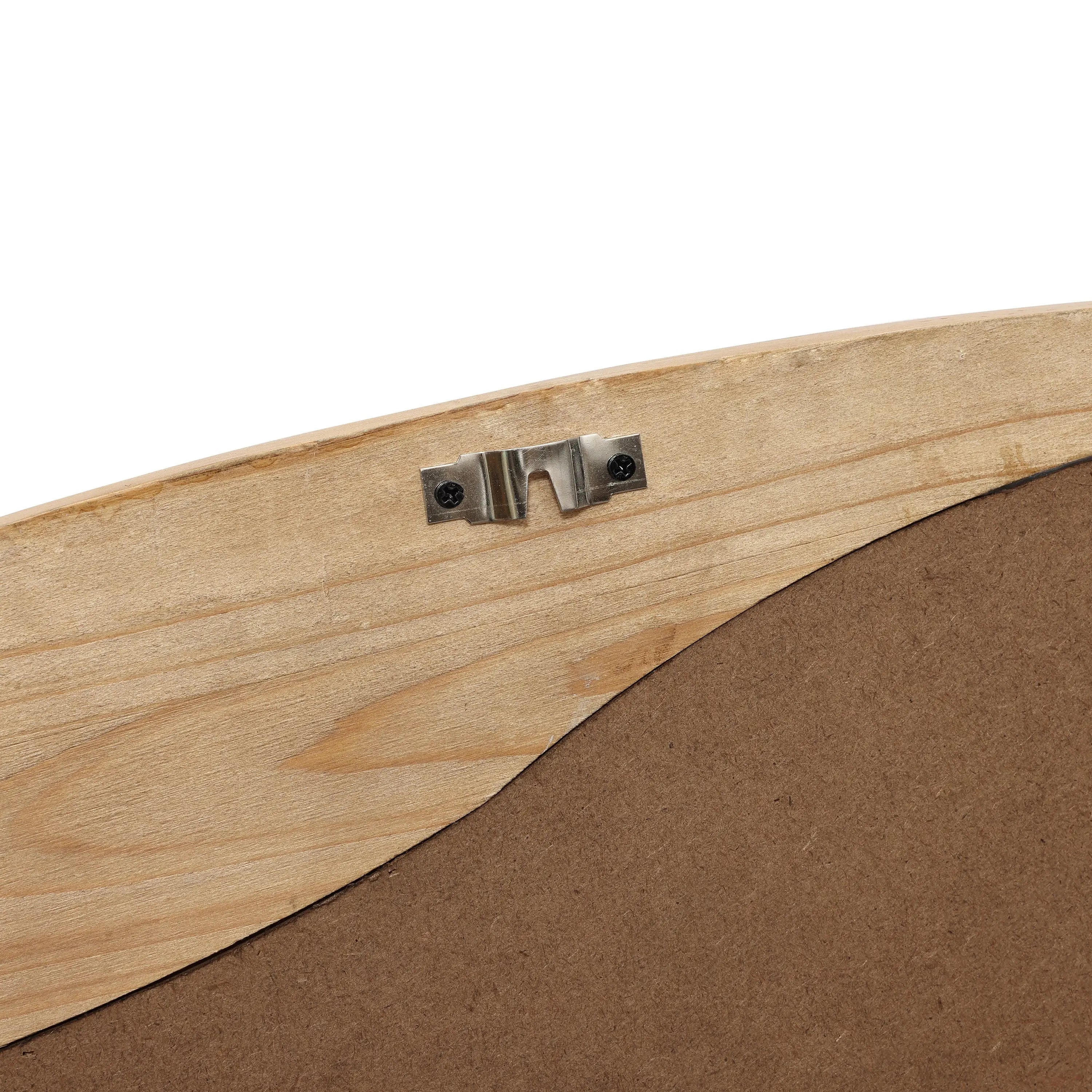 Japandi Oblong Organic Pine Wood Wall Mirror