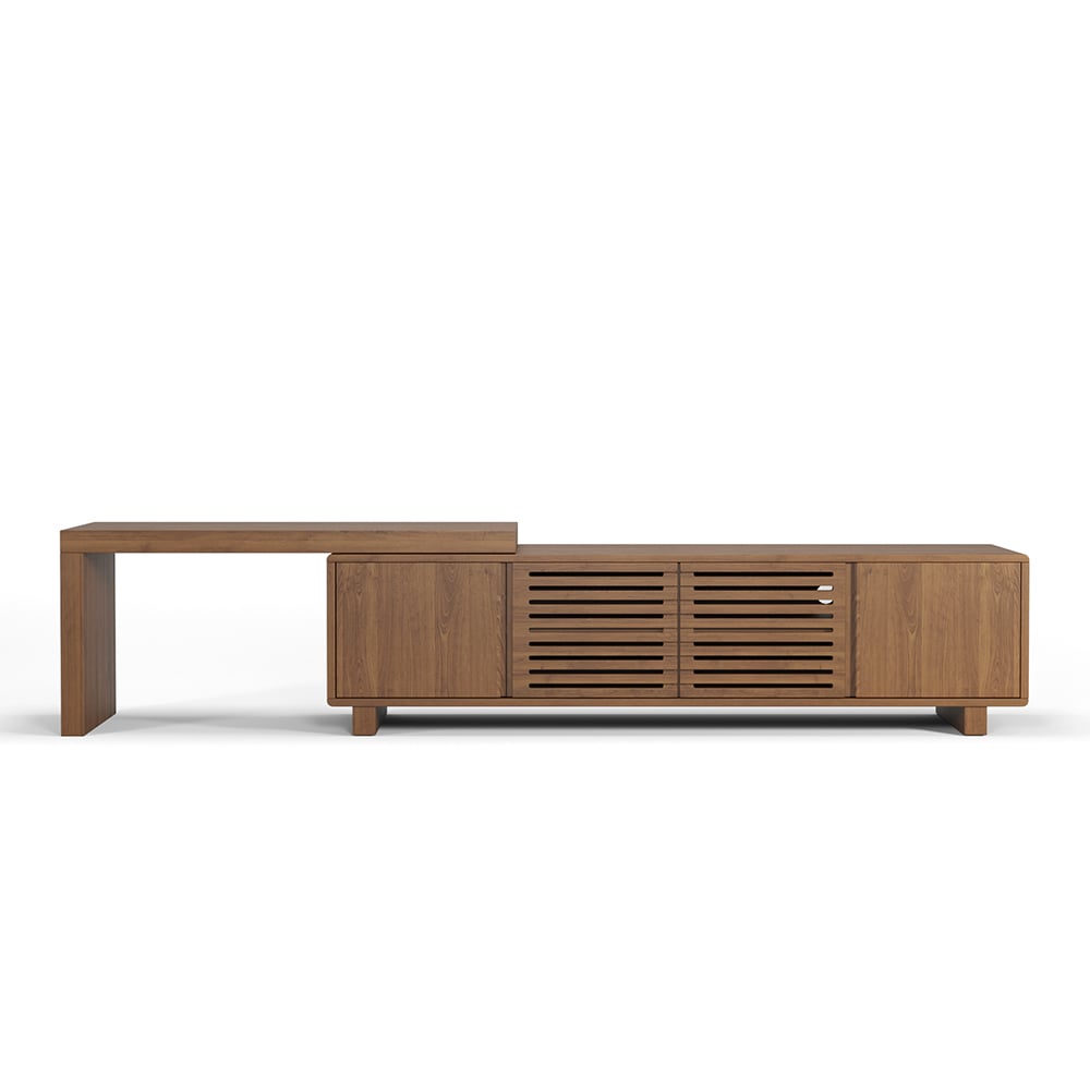 Japandi Walnut TV Stand