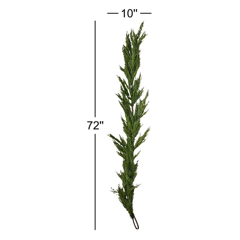 Japandi Cedar Christmas Garland, 72"