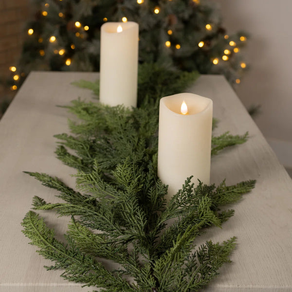 Japandi Cedar Christmas Garland, Set of 2