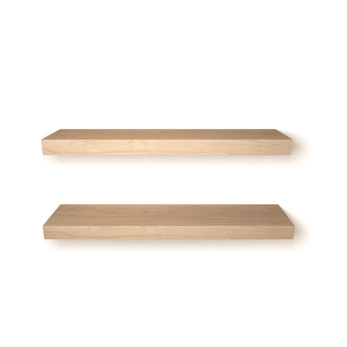 Set of 2 Chalissa natural wood shelves