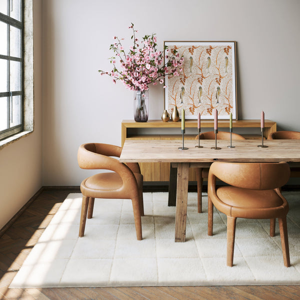 Japandi Washable Grid Rug - Tessera