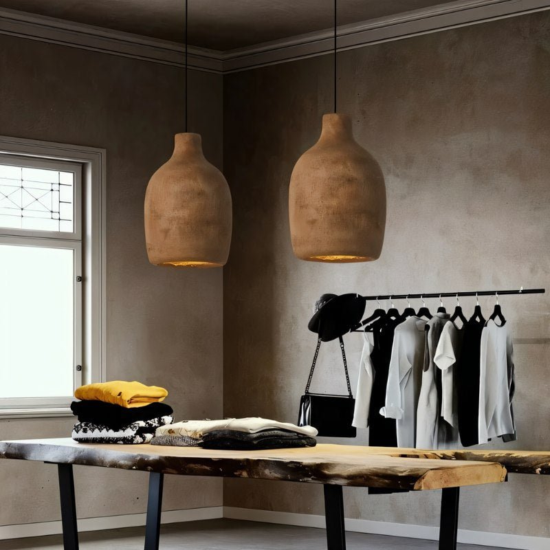 Japandi Industrial Glass Pendant Light – Darnel