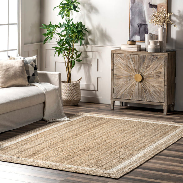 Japandi Jute Bordered Rug