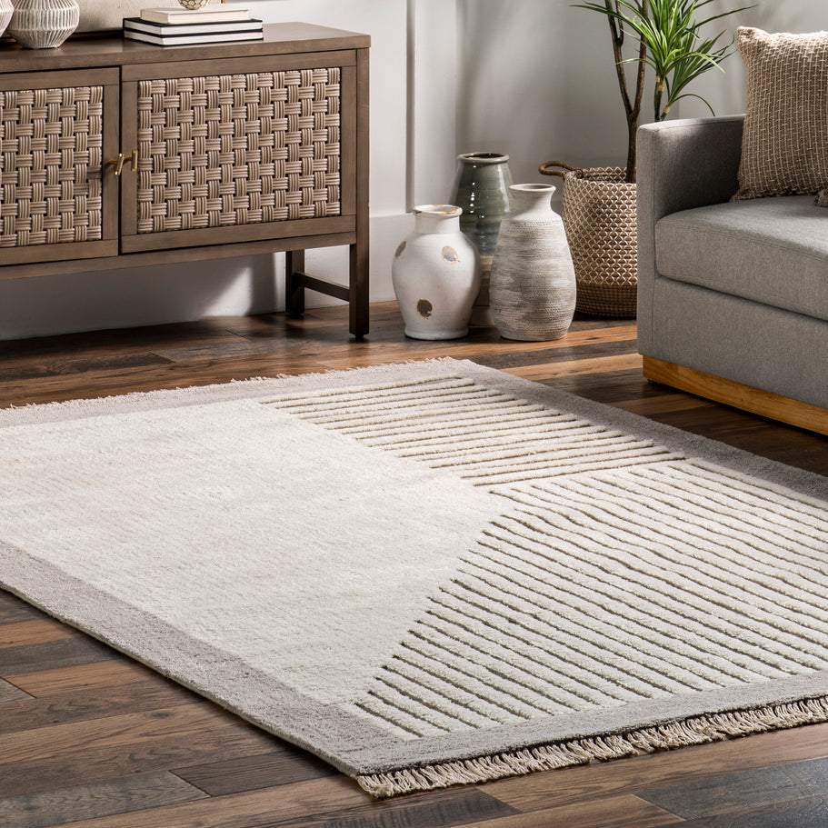 Japandi Wedged Striped Rug