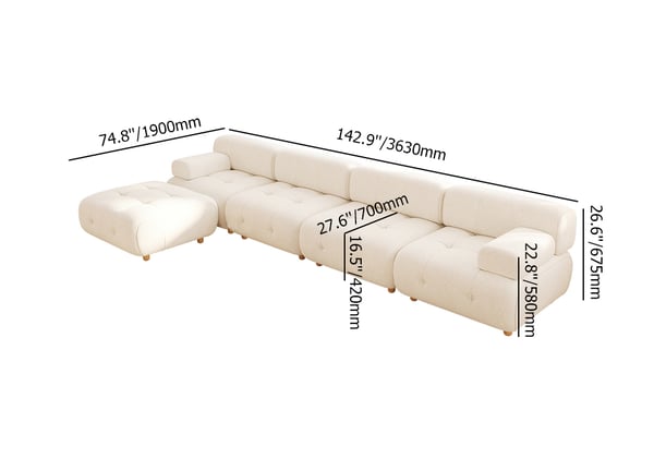 Japandi Corner Sectional Sofa