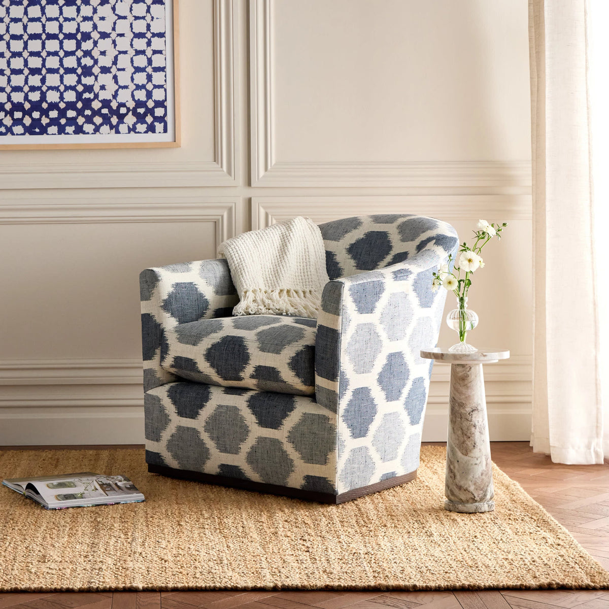 Japandi Striped Flatweave Jute Rug - Toland – view 2
