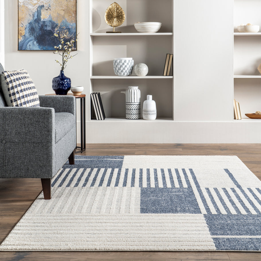 Japandi Modern Striped Rug