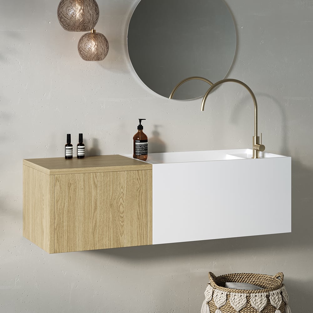 Japandi 40" Floating Bathroom Vanity