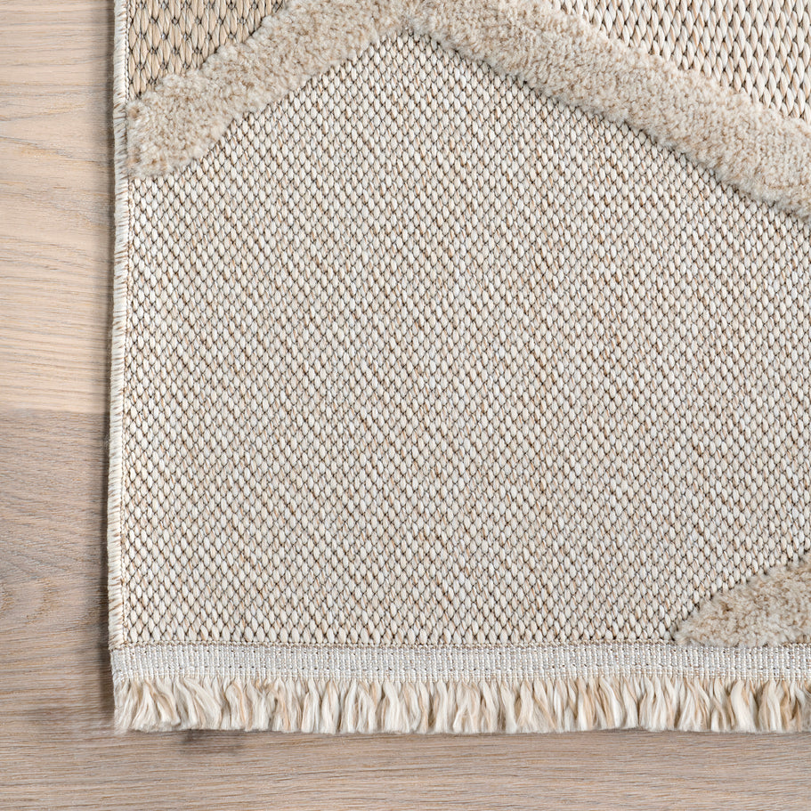 Japandi Ivory Trellis Rug