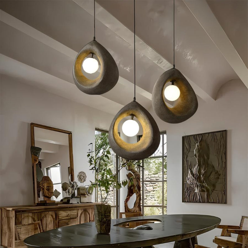 Japandi Round Halo Pendant Light – Enso