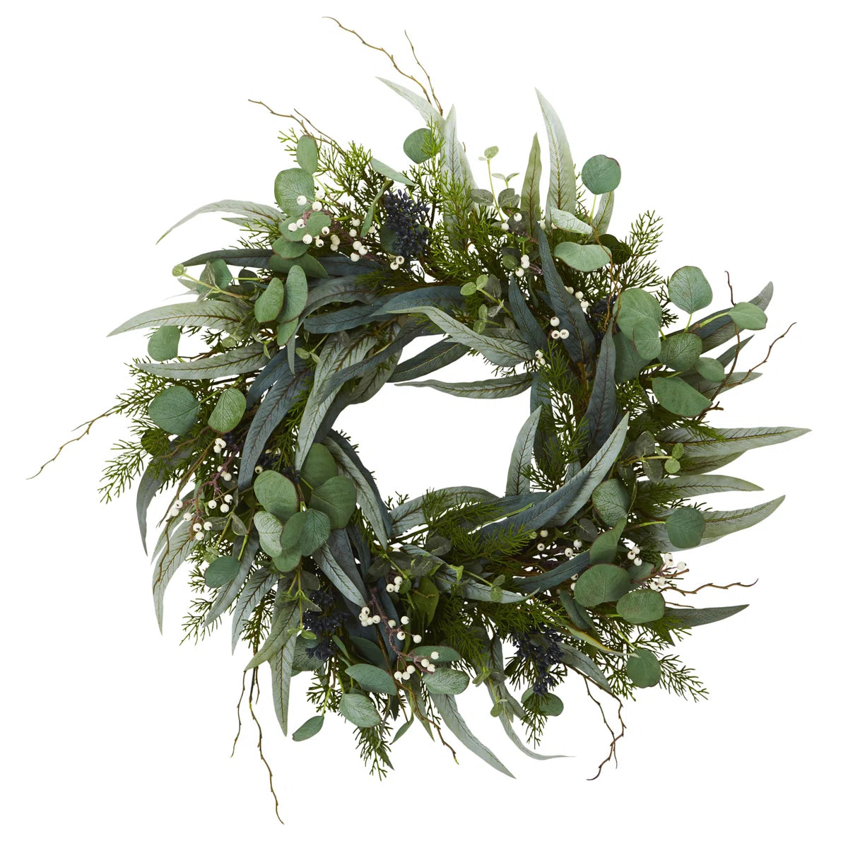 Eucalyptus and mixed greens wreath