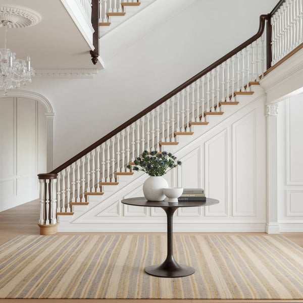Japandi Striped Handwoven Jute Rug - Marn
