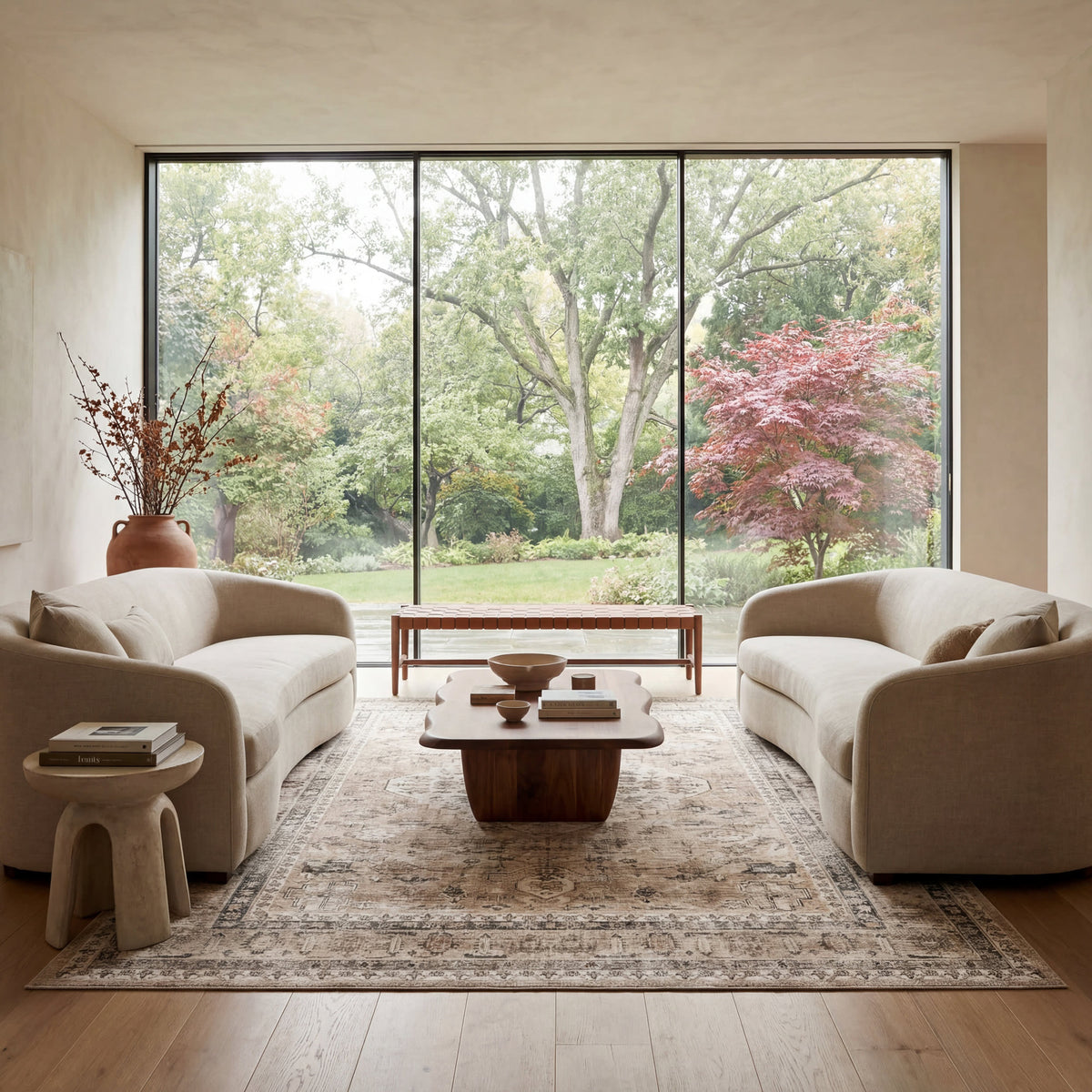 Japandi Washable Low Pile Rug - Keyara – view 2
