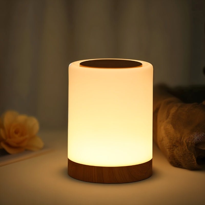 Japandi Linen Shade Table Lamp With Curved Form – Halina