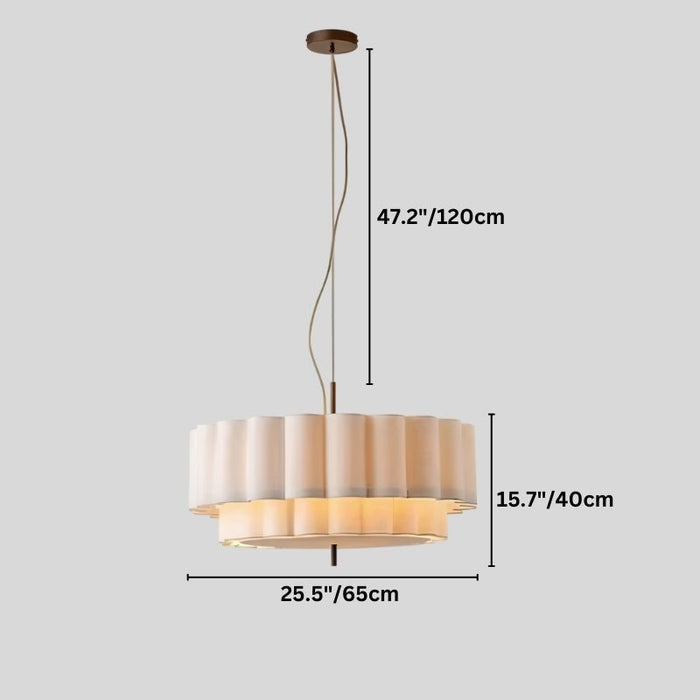 Japandi Wavy Glass Pendant Light – Hetis