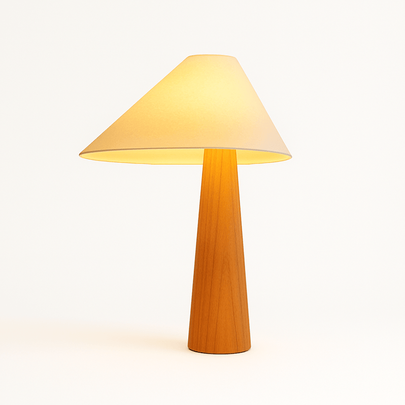 Japandi Solid Wood Table Lamp With Clean Lines – Holza